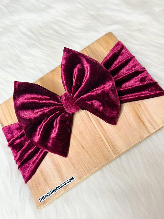 wine 2.0 crushed velvet bows