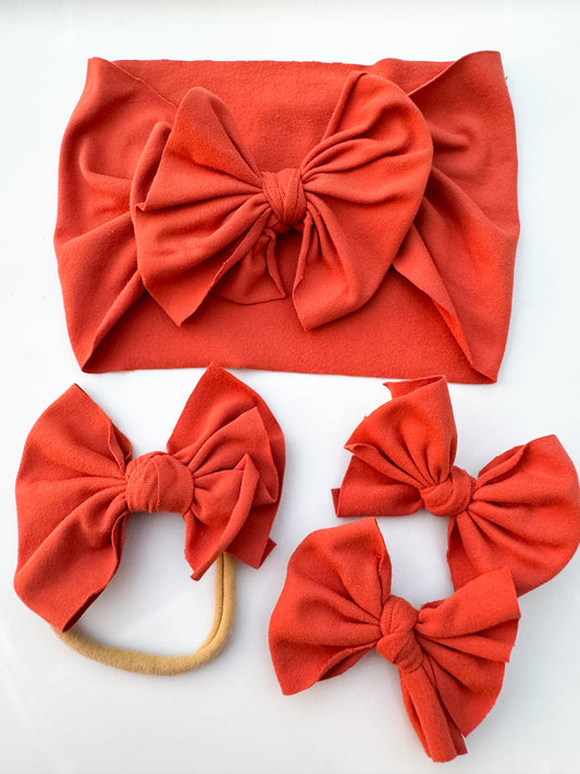 burnt orange bows