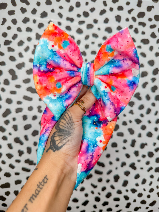 colorful paint velvet bows