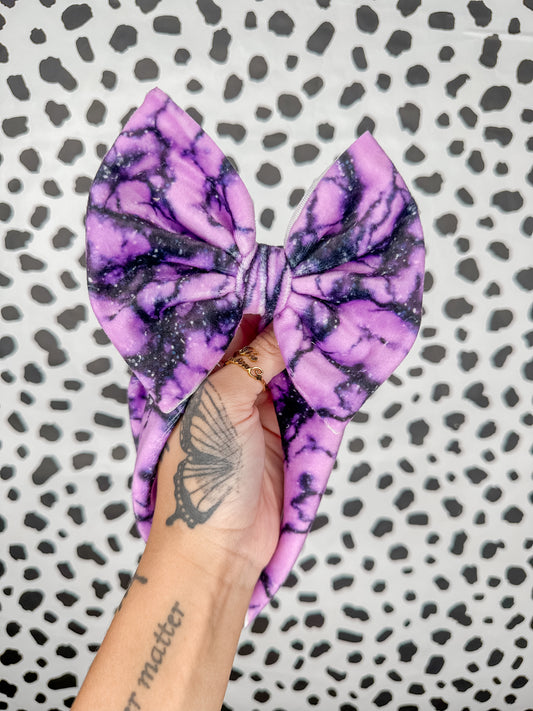 purple sugar marble velvet bows