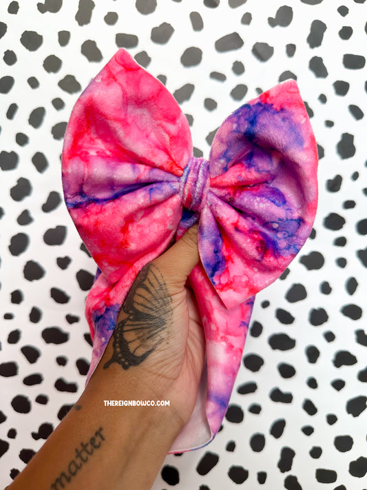 purple/pink watercolor bows