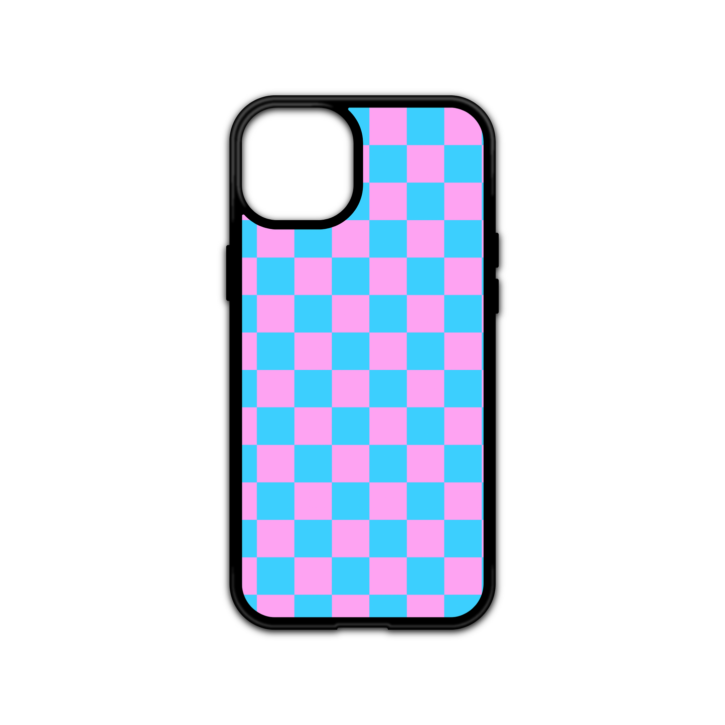 Blue & Pink Checkered Phone Case